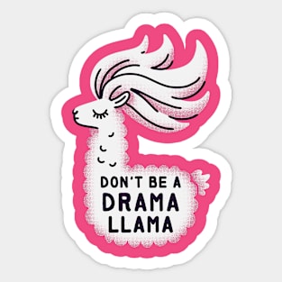 Dramatic Hair Flip Llama Sticker